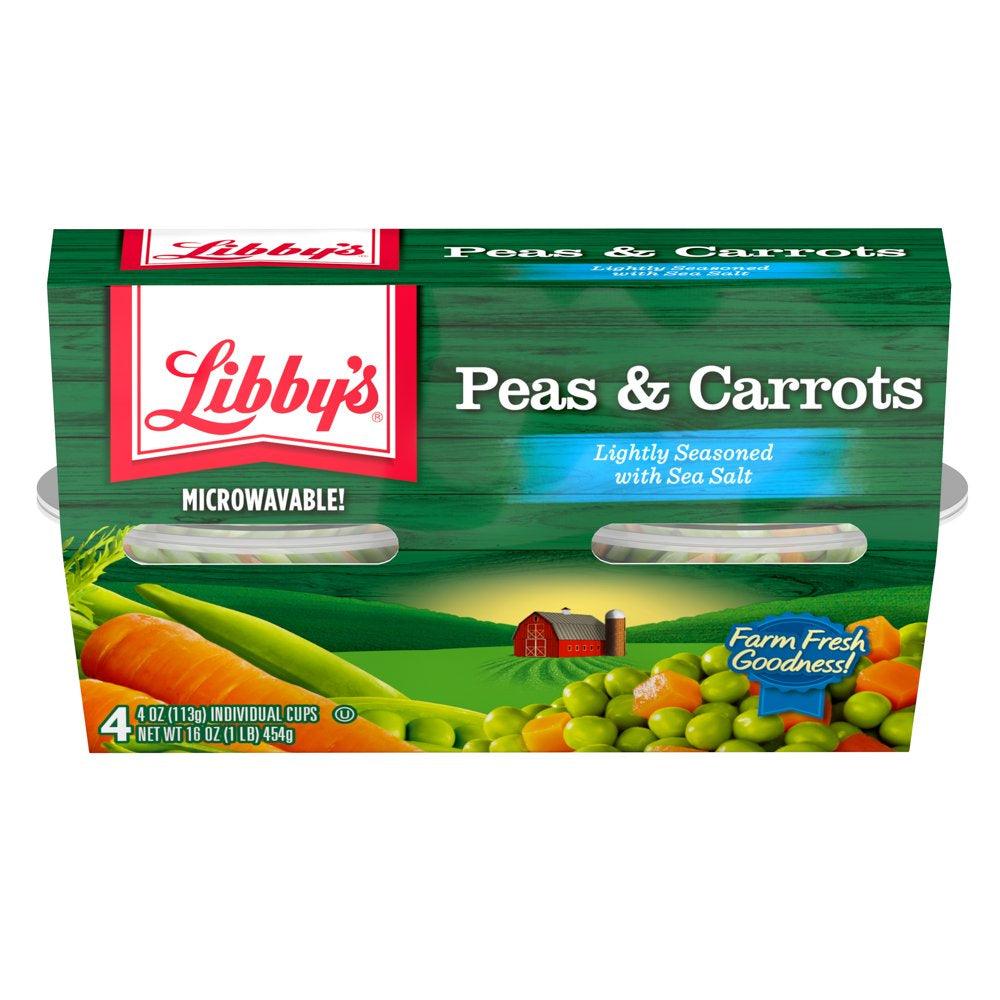 (4 Count) Libby'S Seasoned Peas & Carrots, Canned Vegetables, 4 Oz