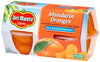 (4 Cups) Del Monte Mandarin Oranges Fruit Cups, No Sugar Added, 4 Oz