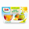 (4 Cups) Dole Fruit Bowls Cherry Mixed Fruit in 100% Fruit Juice, 4 Oz