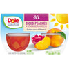 (4 Cups) Dole Fruit Bowls Diced Peaches in Strawberry Gel, 4.3 Oz