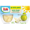 (4 Cups) Dole Fruit Bowls Diced Pears in 100% Fruit Juice, 4 Oz