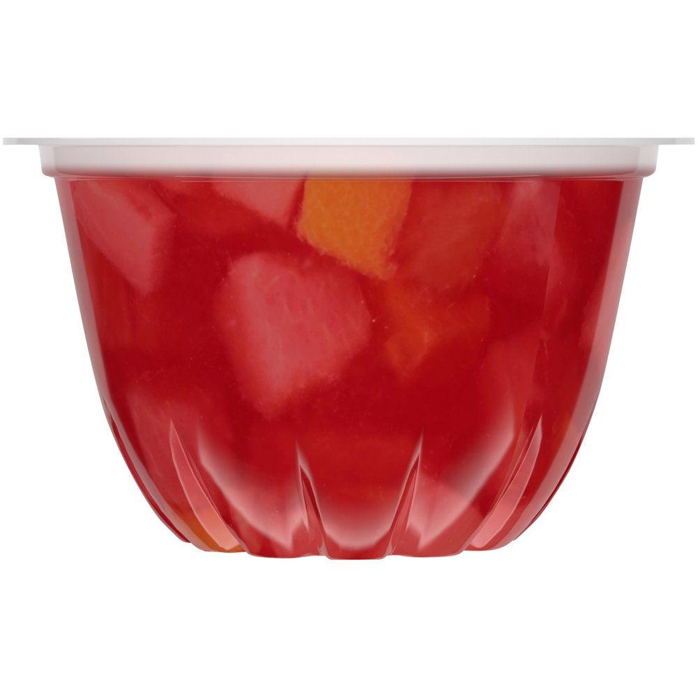 (4 Cups) Dole Fruit Bowls No Sugar Added Mixed Fruit in Cherry Gel, 4.3 Oz