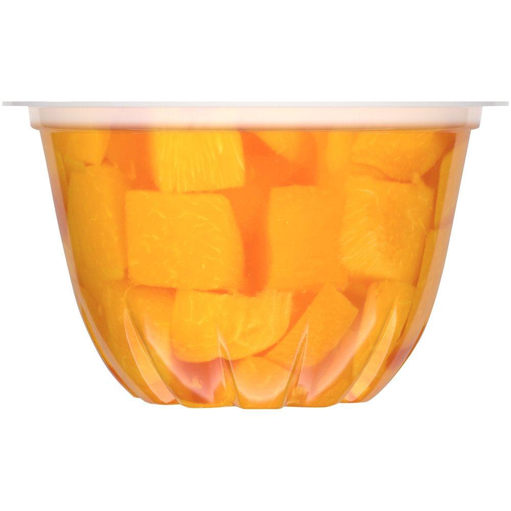 (4 Cups) Dole Fruit Bowls No Sugar Added Yellow Cling Diced Peaches in Water, 4 Oz