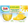 (4 Cups) Dole Fruit Bowls Pineapple Tidbits in 100% Fruit Juice, 4 Oz