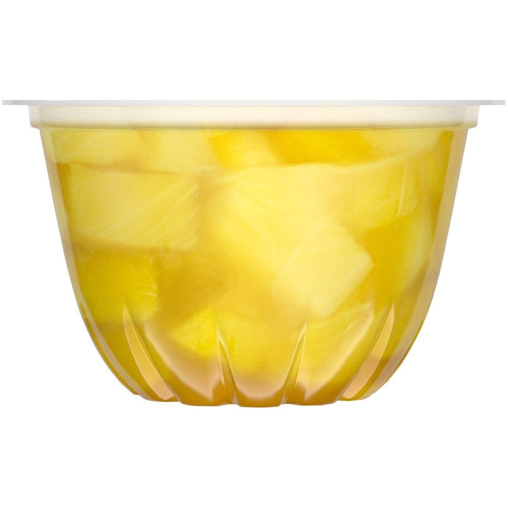 (4 Cups) Dole Fruit Bowls Pineapple Tidbits in 100% Fruit Juice, 4 Oz