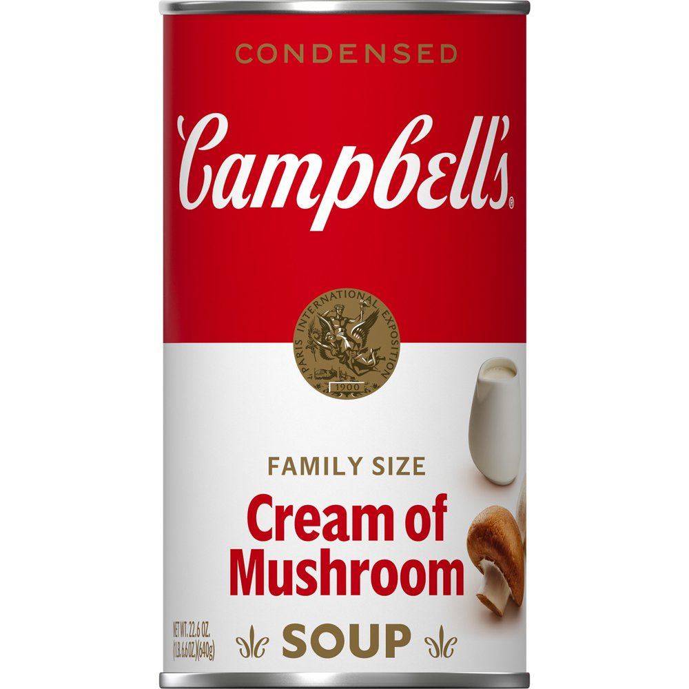 Campbell'S Condensed Cream of Mushroom Soup, 22.6 Oz Family Size Can