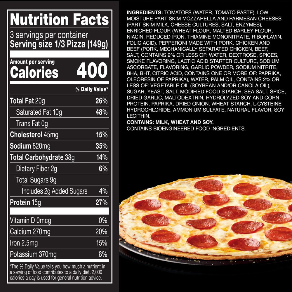 Red Baron Frozen Pizza Thin & Crispy Pepperoni, 15.78 Oz