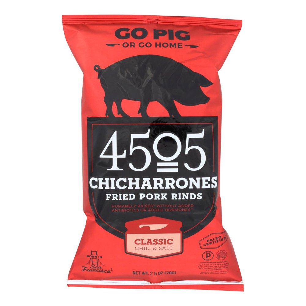 4505 - Pork Rinds - Chicharones - Chili - Salt - Case of 12 - 2.5 Oz