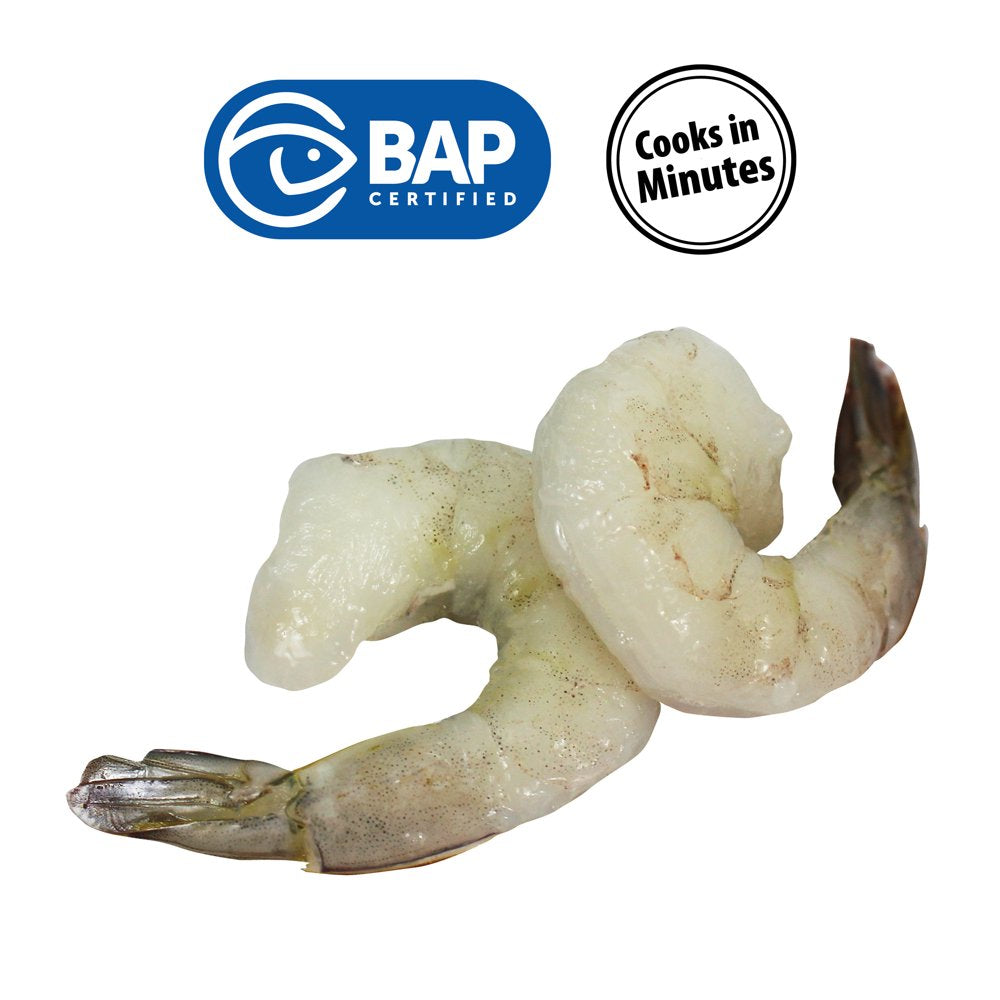 Great Value Frozen Raw Colossal Peeled Deveined Tail-On Shrimp, 12 Oz (16-22 Count per Lb)