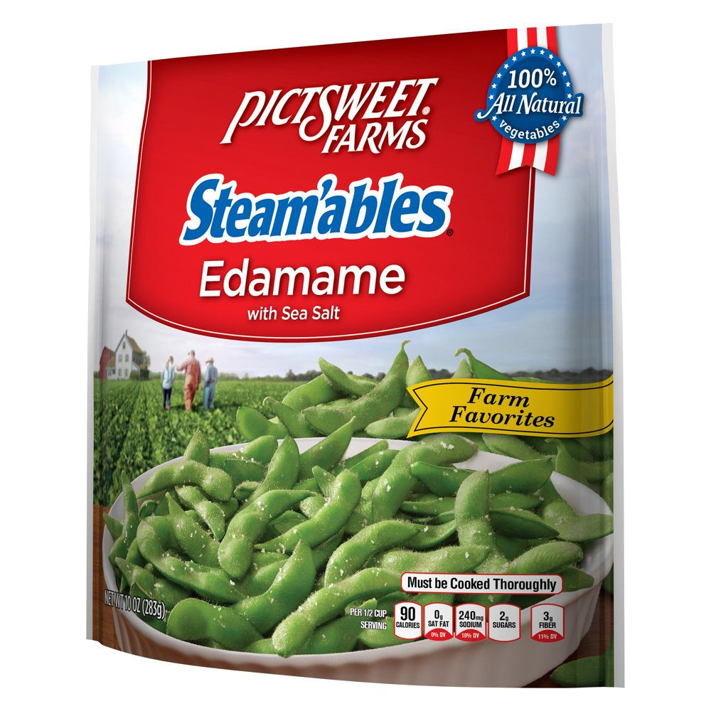 Pictsweet Farms® Steam'Ables® Edamame with Sea Salt, Farm Favorites, Frozen Vegetables,10 Oz.