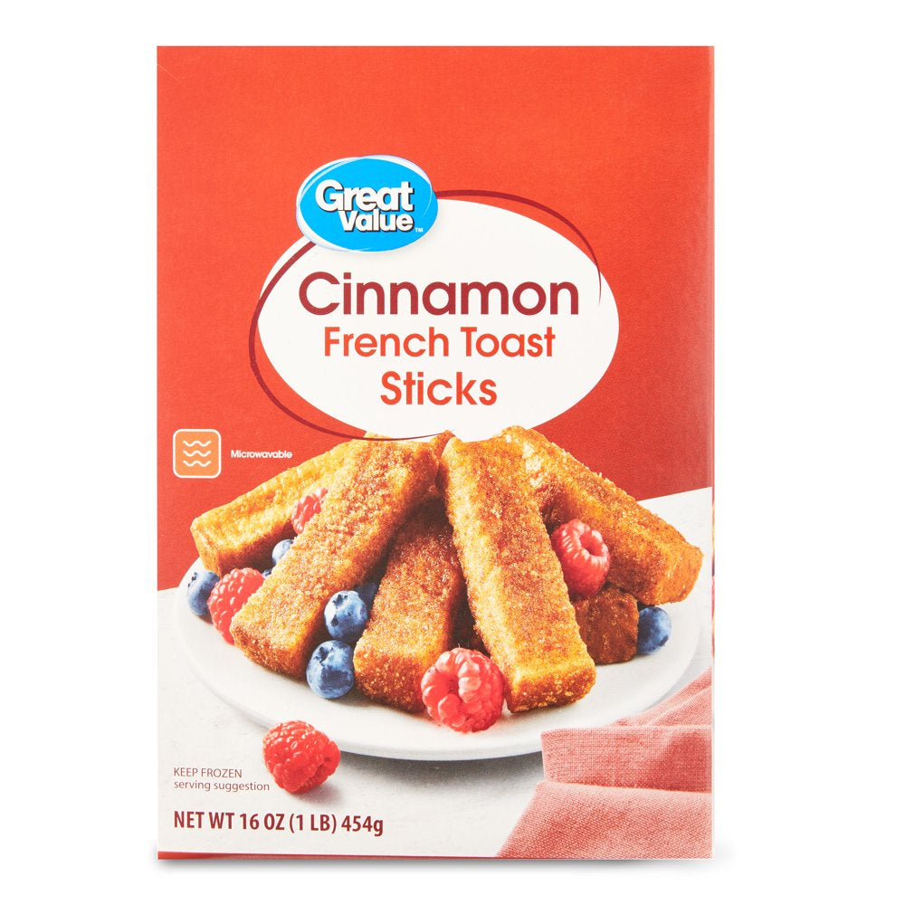 Great Value Cinnamon French Toast Sticks, 16 Oz (Frozen)