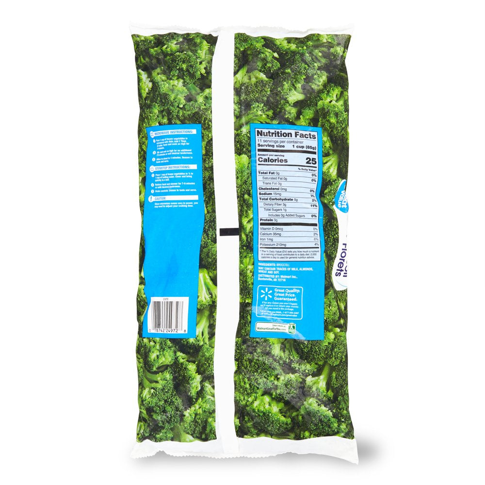 Great Value Broccoli Florets, 32 Oz Bag (Frozen)