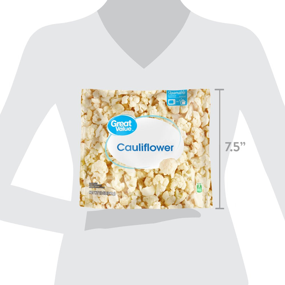 Great Value Cauliflower, 12 Oz Bag (Frozen)