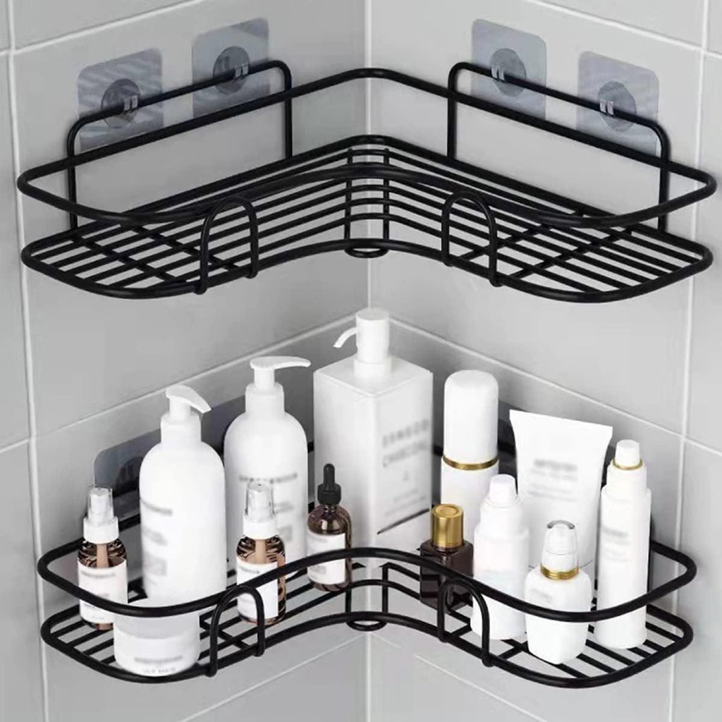 4Pc Bathroom Shelf, Shower Caddy Rack, Bathroom Kitchen No Punching Triangle Storage Rack