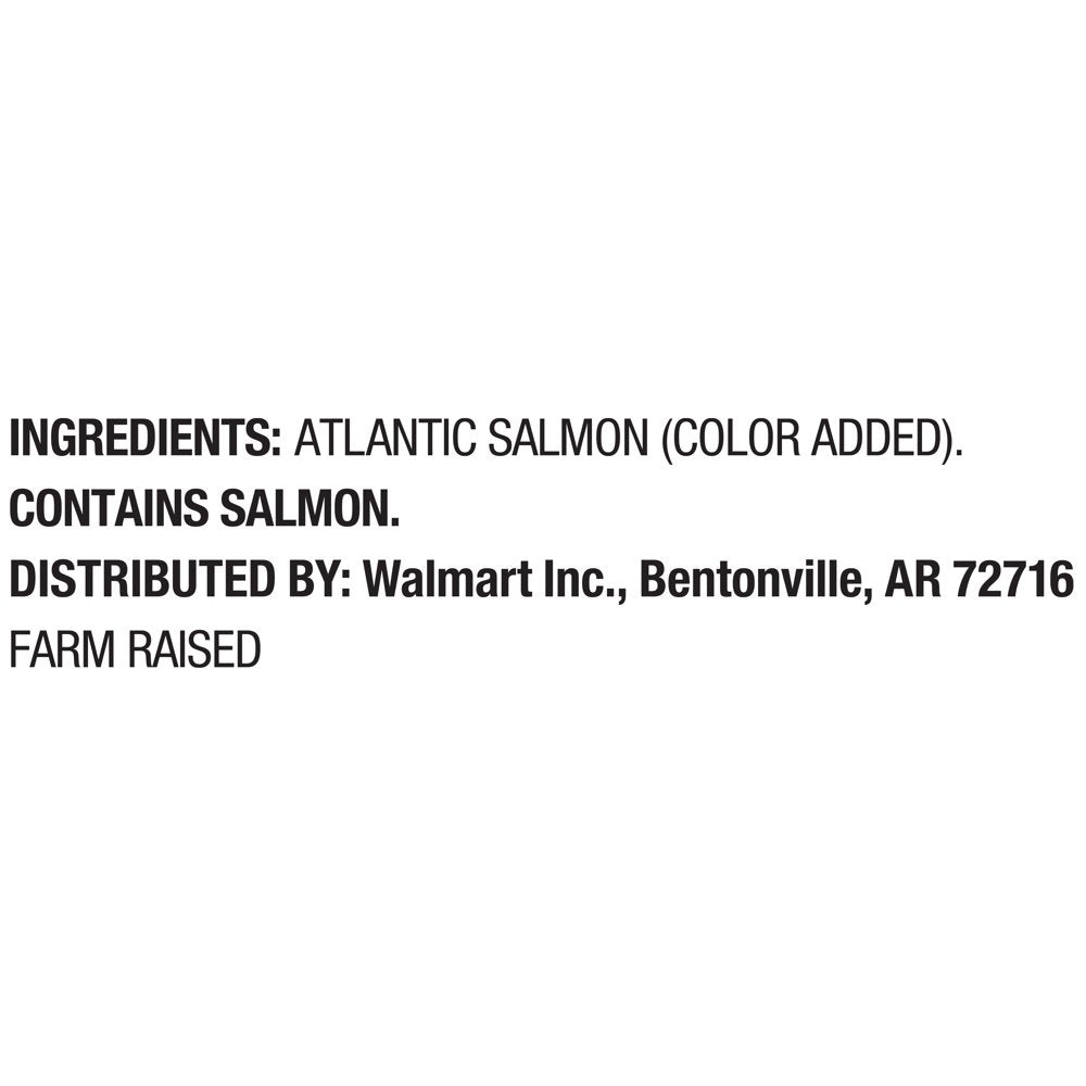 Great Value Skinless Atlantic Salmon Portions, 1 Lb (Frozen)