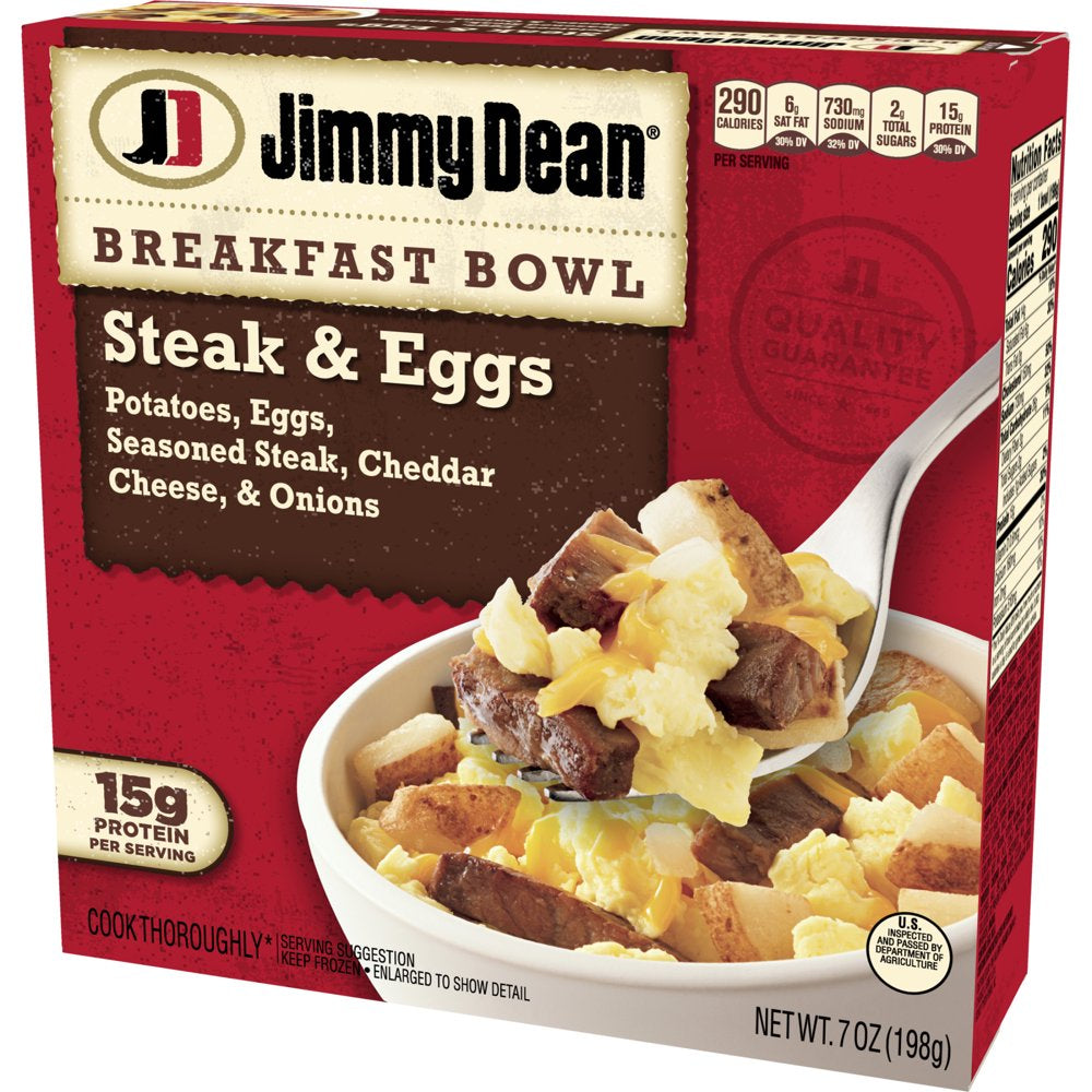 Jimmy Dean Steak & Eggs Breakfast Bowl, 7 Oz (Frozen)