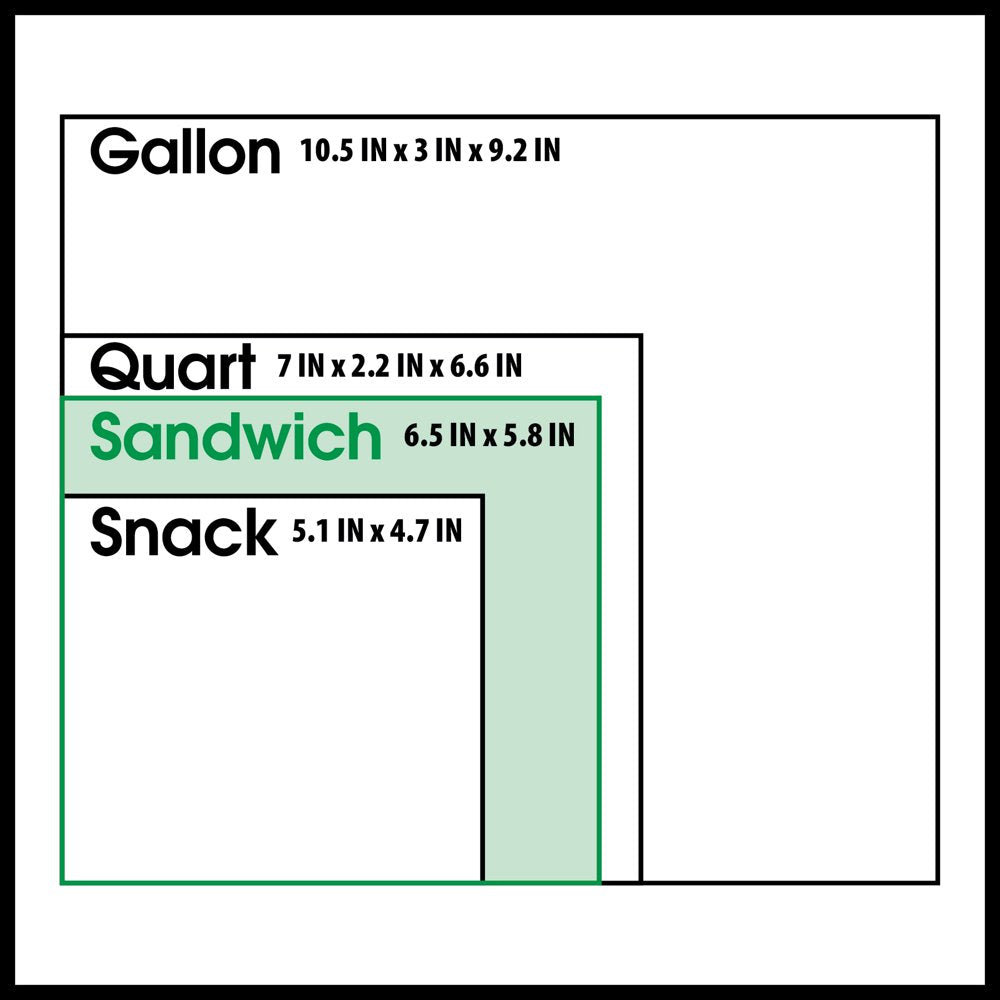 Great Value Double Zipper Sandwich Bags, 200 Count