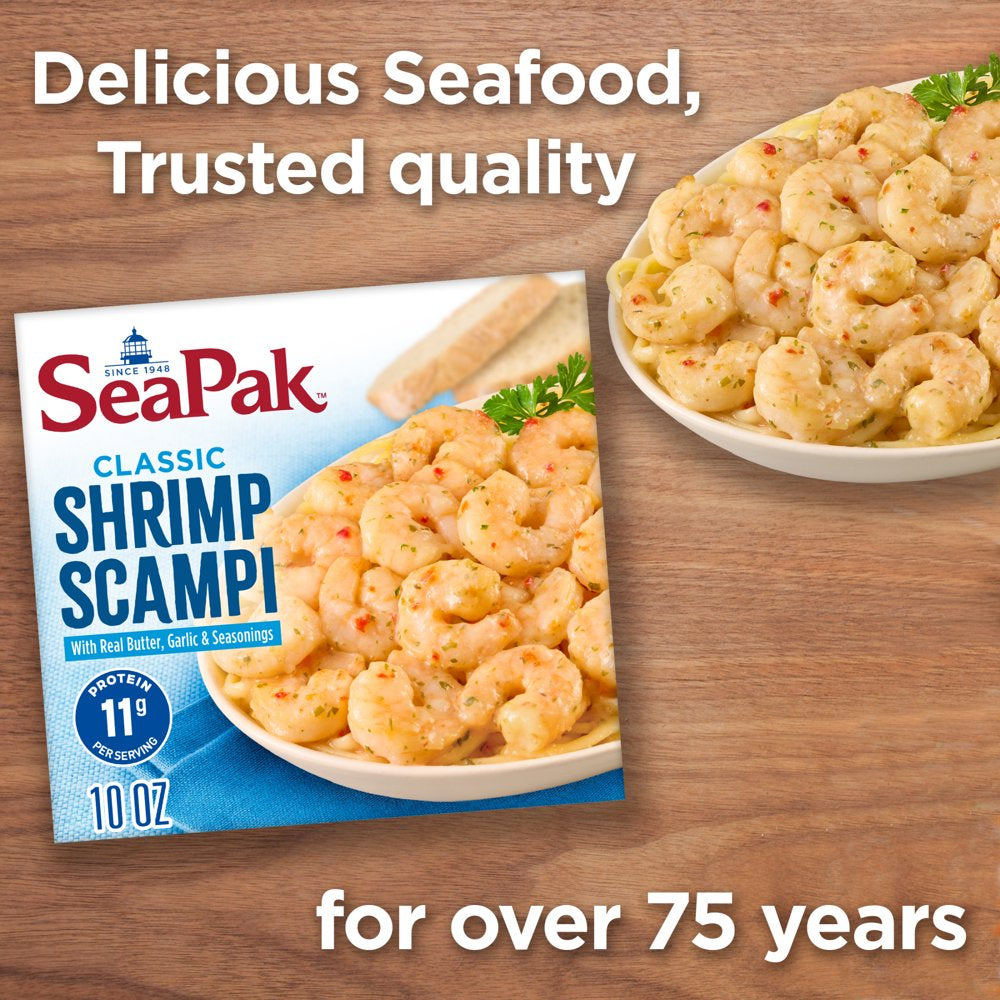 Seapak Shrimp Scampi in a Blend of Real Butter, Garlic and Seasonings, Frozen, 10 Oz