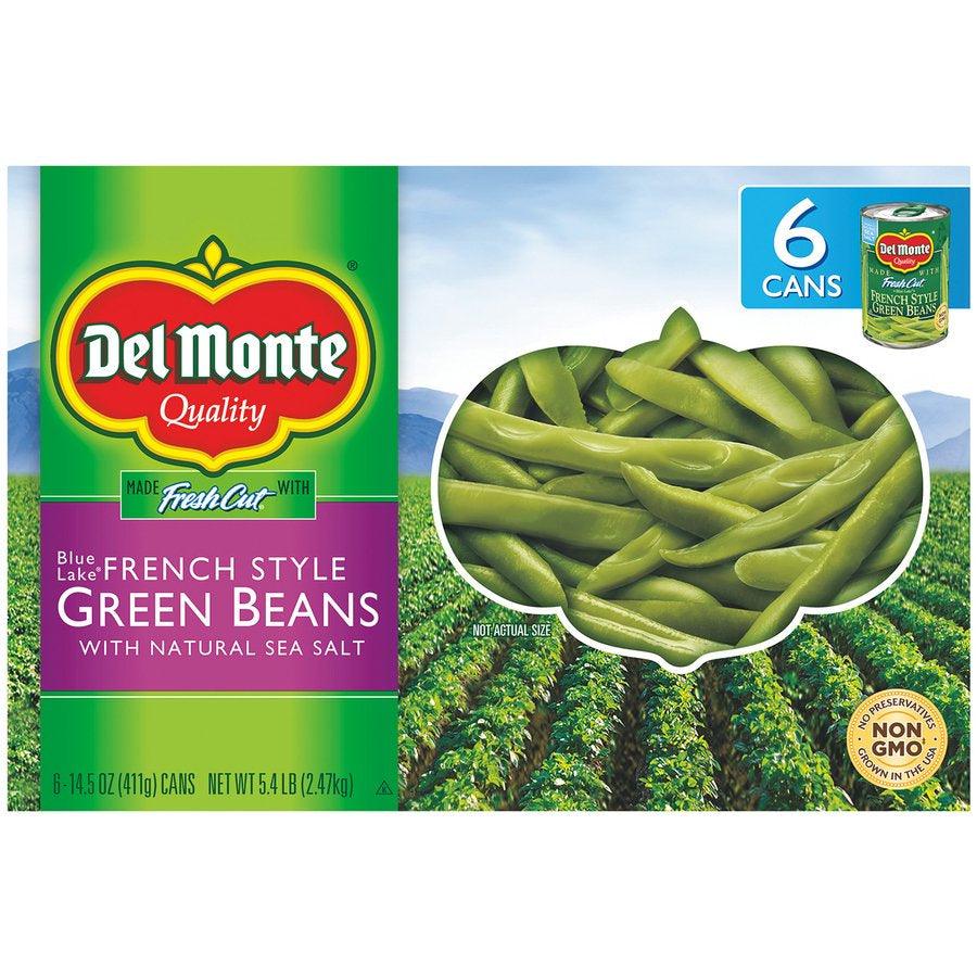 (6 Cans) Del Monte French Style Green Beans, 14.5 Oz Can