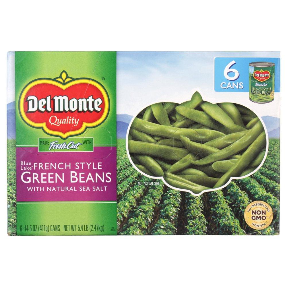 (6 Cans) Del Monte French Style Green Beans, 14.5 Oz Can