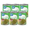 (6 Cans) Great Value Canned No Salt Cut Green Beans 14.5 Oz