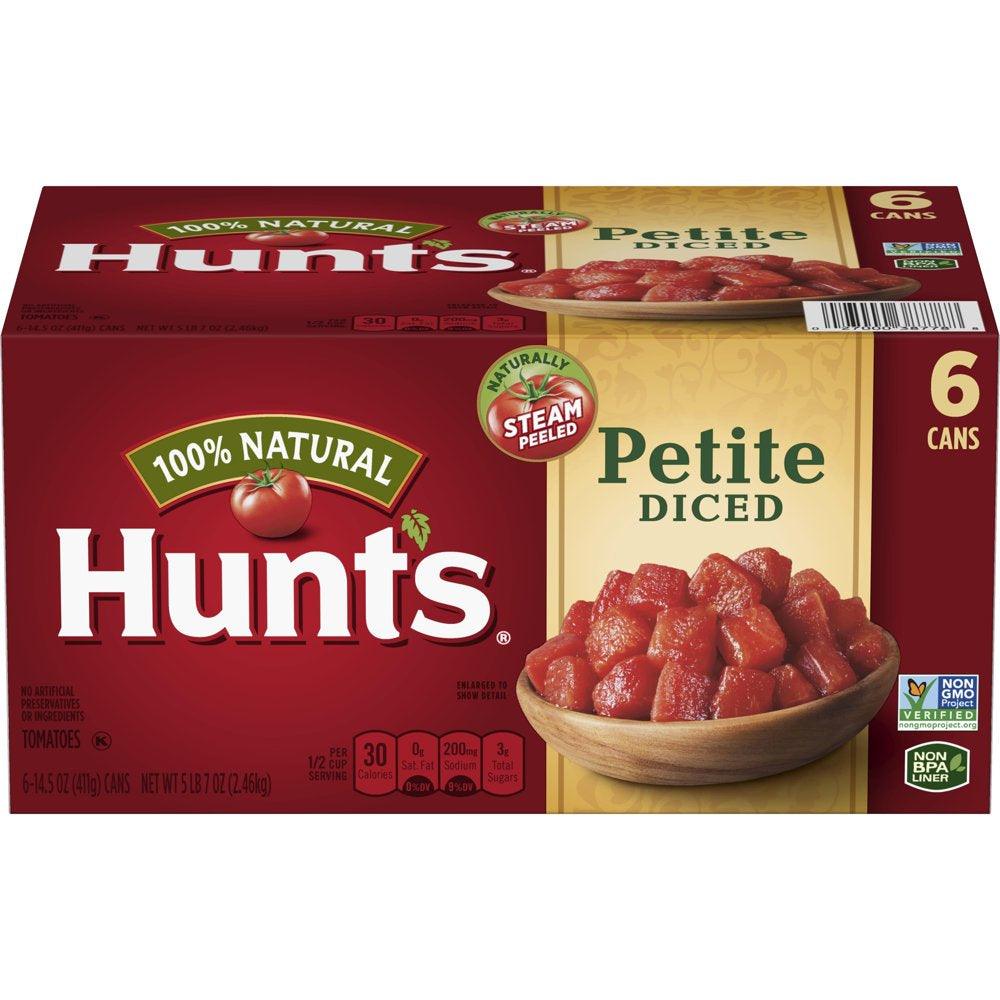 (6 Cans) Hunt'S Petite Diced Tomatoes, 14.5 Oz