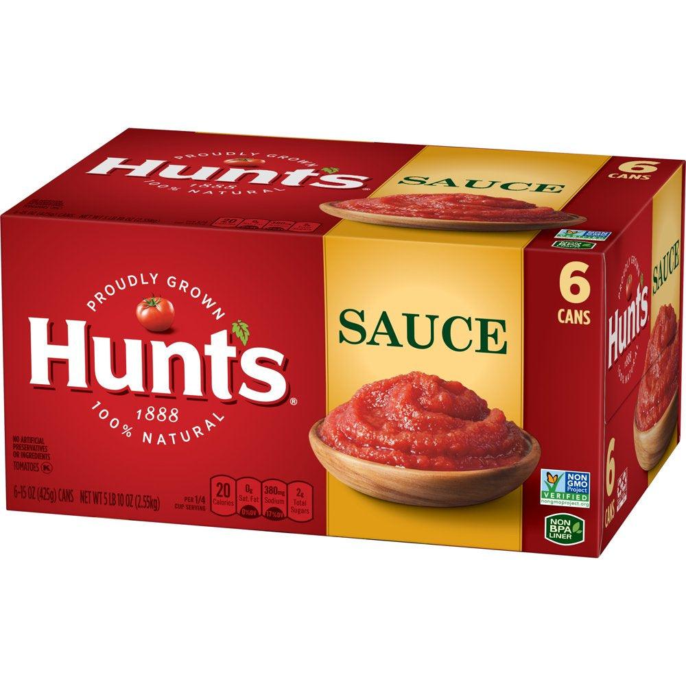 (6 Cans) Hunt'S Tomato Sauce, Tomato Sauce, 15 Oz