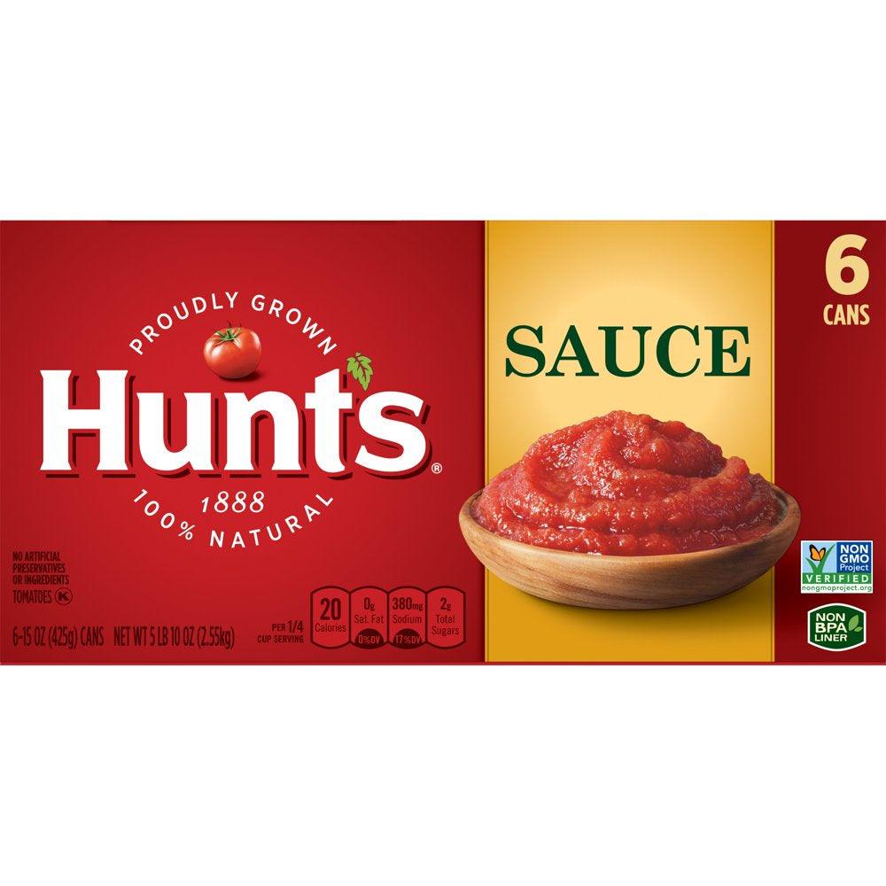 (6 Cans) Hunt'S Tomato Sauce, Tomato Sauce, 15 Oz