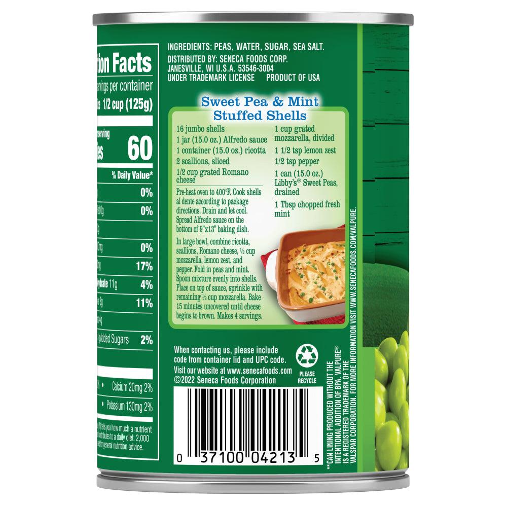 (6 Cans) Libby'S Canned Sweet Peas, 15 Oz