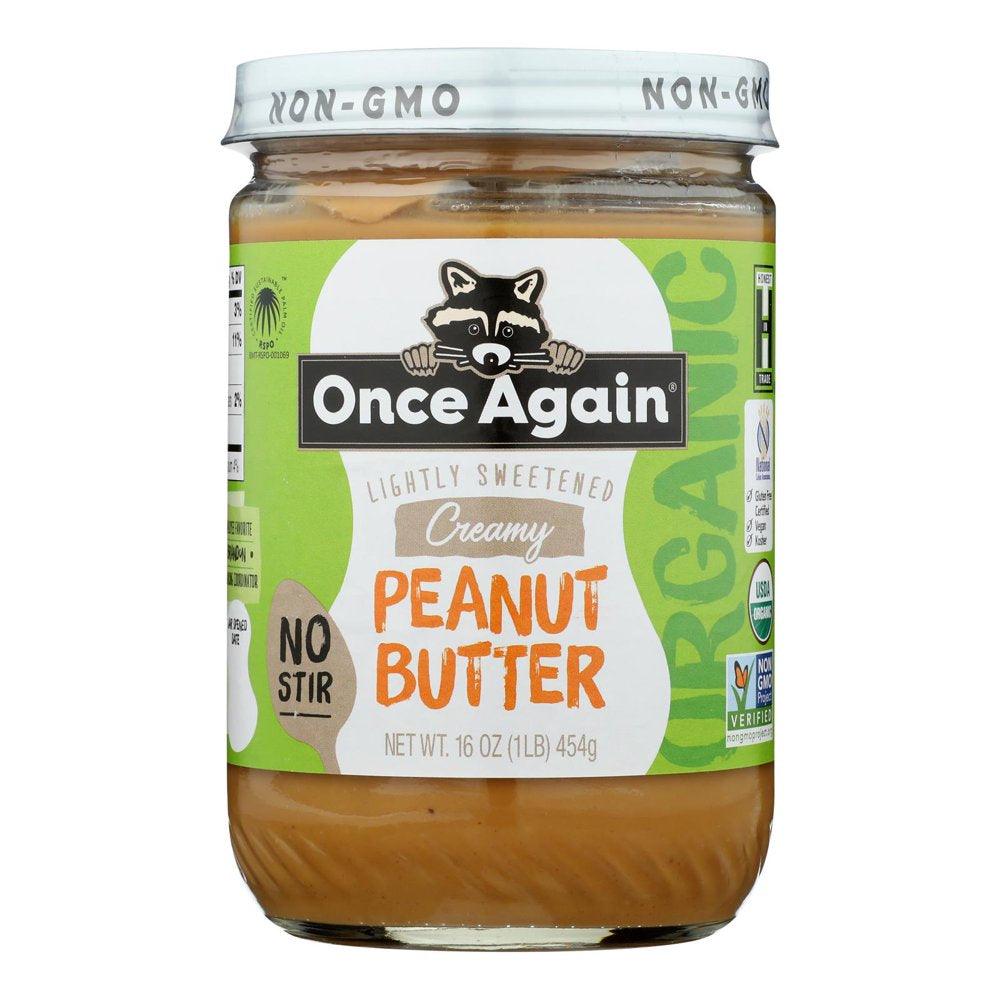 (6 Pack) Organic Creamy Peanut Butter, 16 Oz