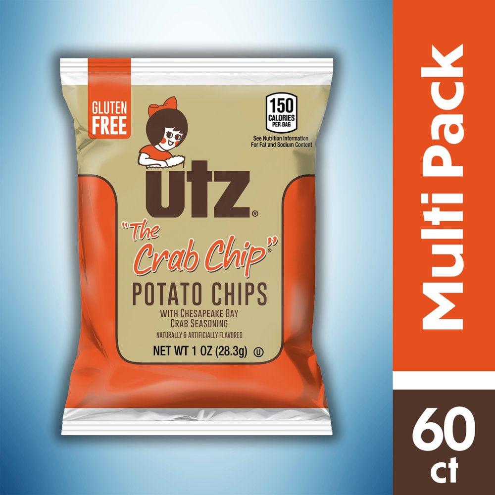 60 Ct Vending Services Box 1 Oz Utz Crab Potato Chips