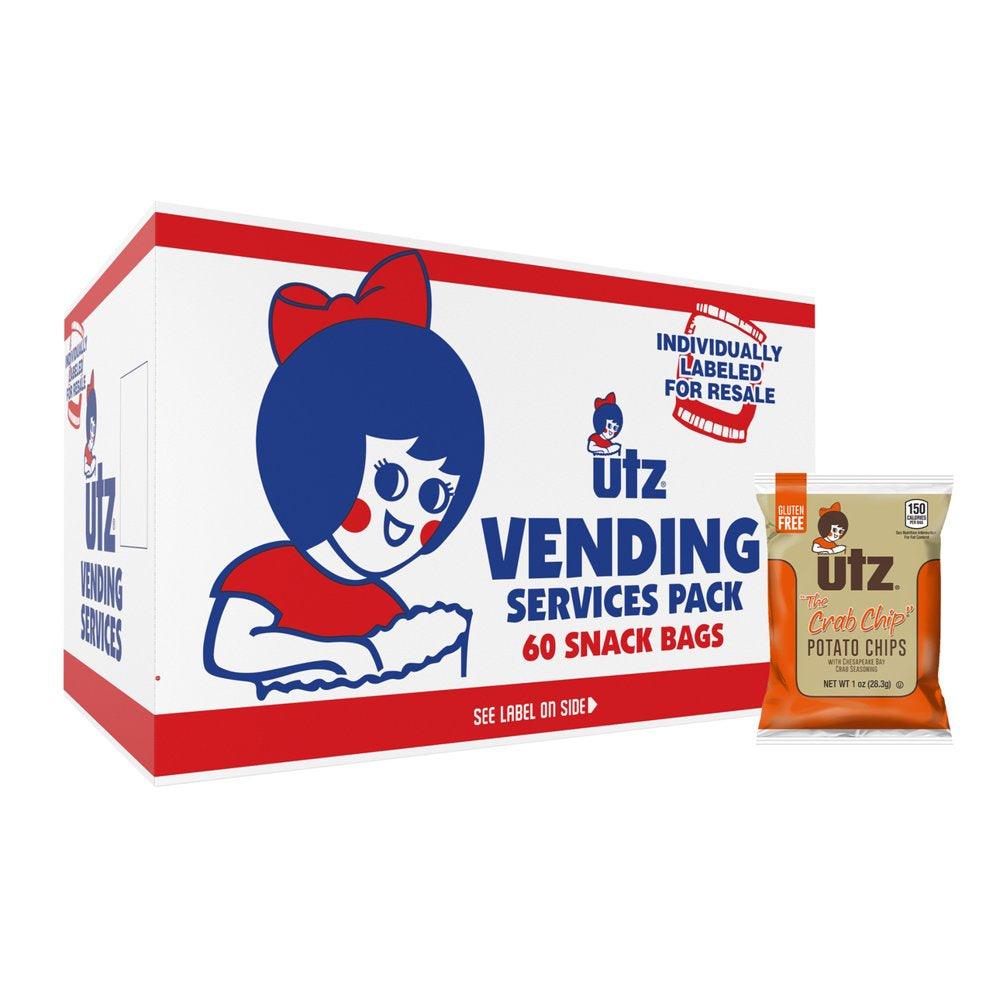 60 Ct Vending Services Box 1 Oz Utz Crab Potato Chips