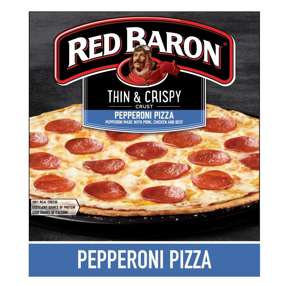 Red Baron Frozen Pizza Thin & Crispy Pepperoni, 15.78 Oz