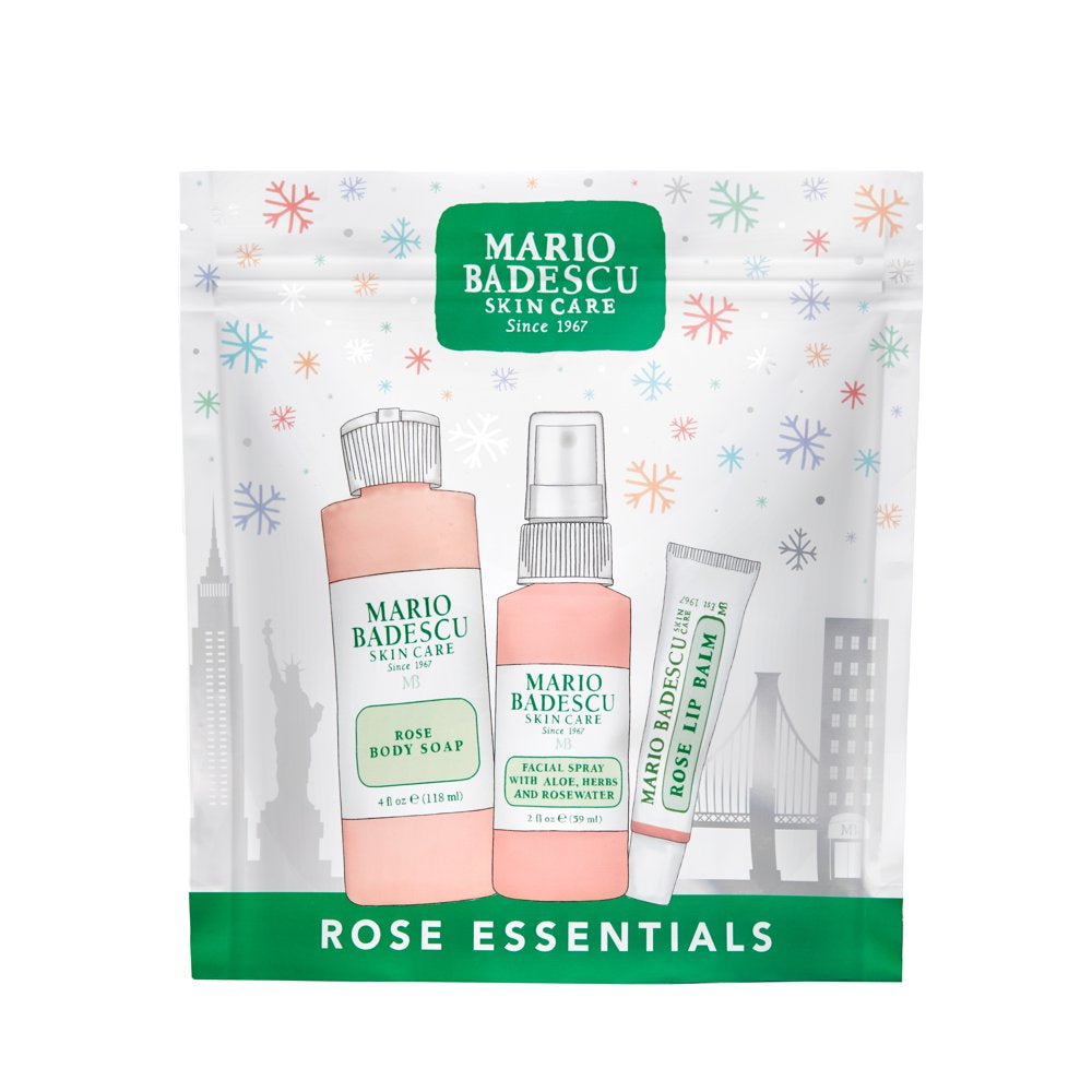 ($20 Value) Mario Badescu Rose Winter Essentials Trio Holiday Gift Set