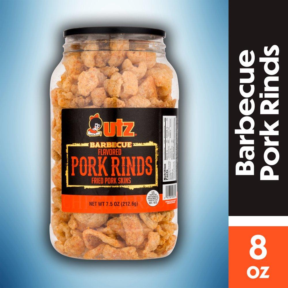 7.5 Oz Utz Barbecue Pork Rinds Barrel