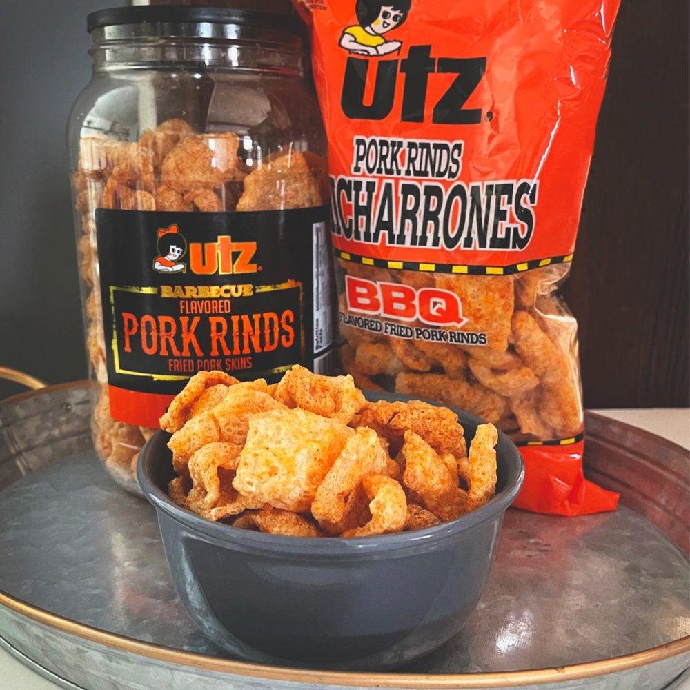 7.5 Oz Utz Barbecue Pork Rinds Barrel