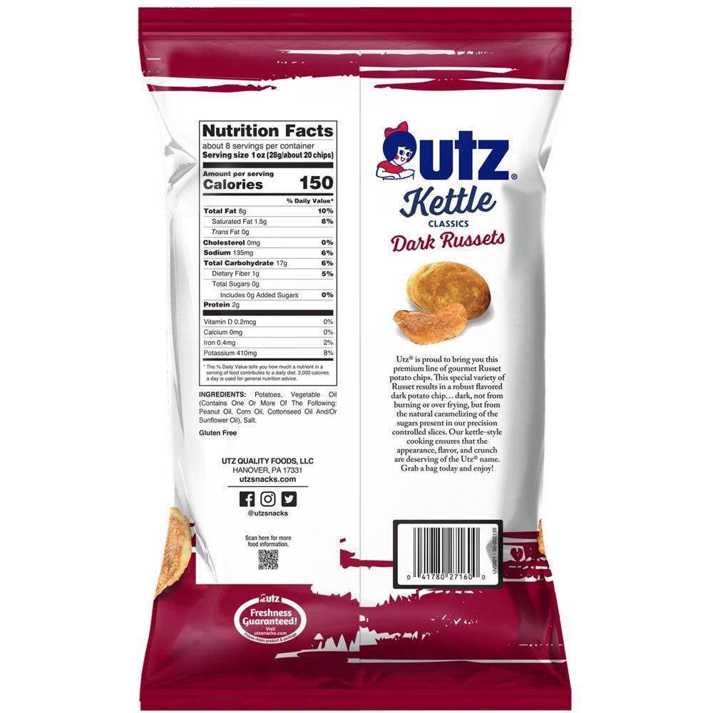 7.5 Oz Utz Kettle Classics Dark Russets Potato Chips