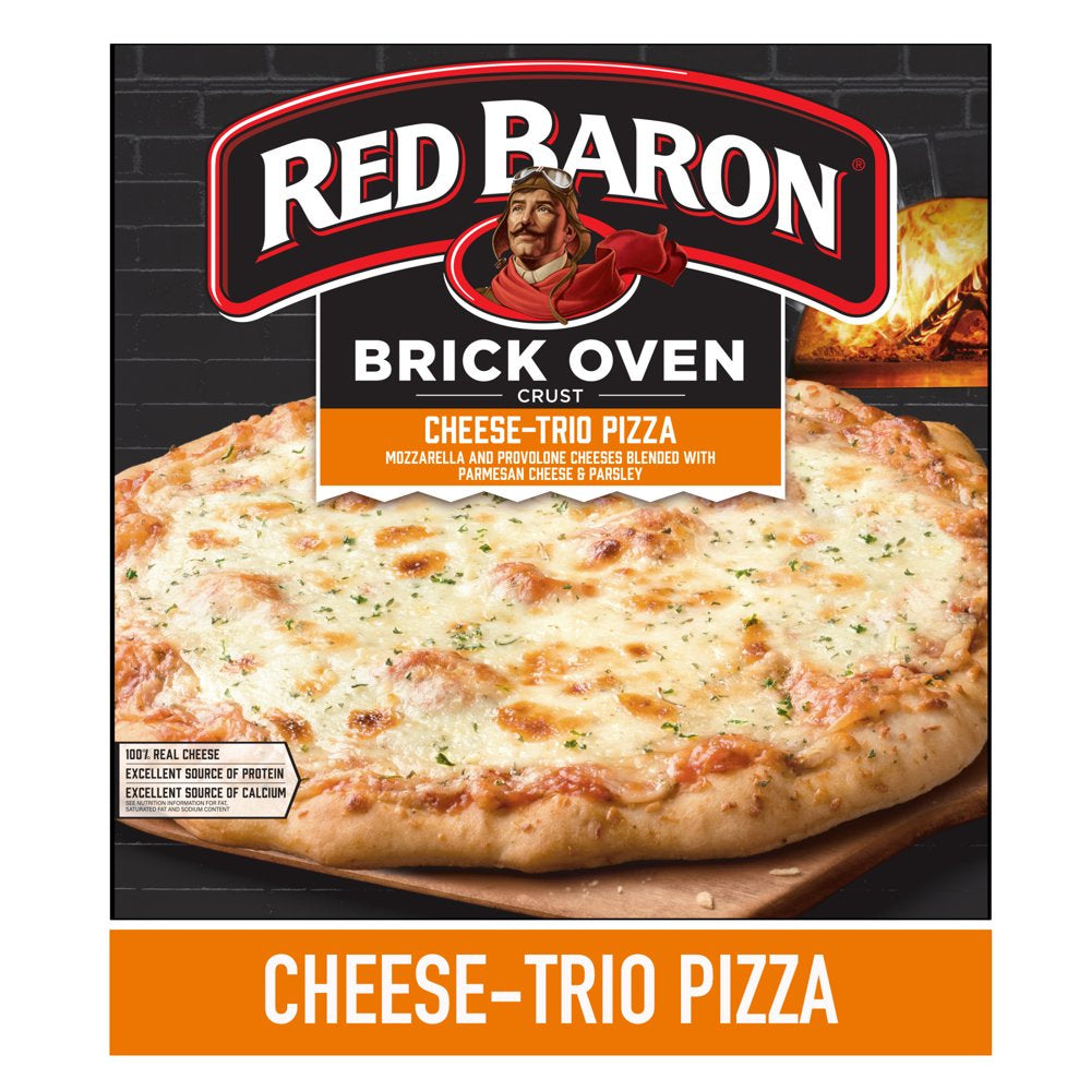 Red Baron Frozen Pizza Brick Oven Cheese Trio, 17.82 Oz