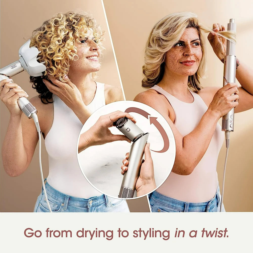 Shark Flexstyle Air Styling & Drying System, Powerful Hair Blow Dryer and Multi-Styler,Curly & Coily, HD435