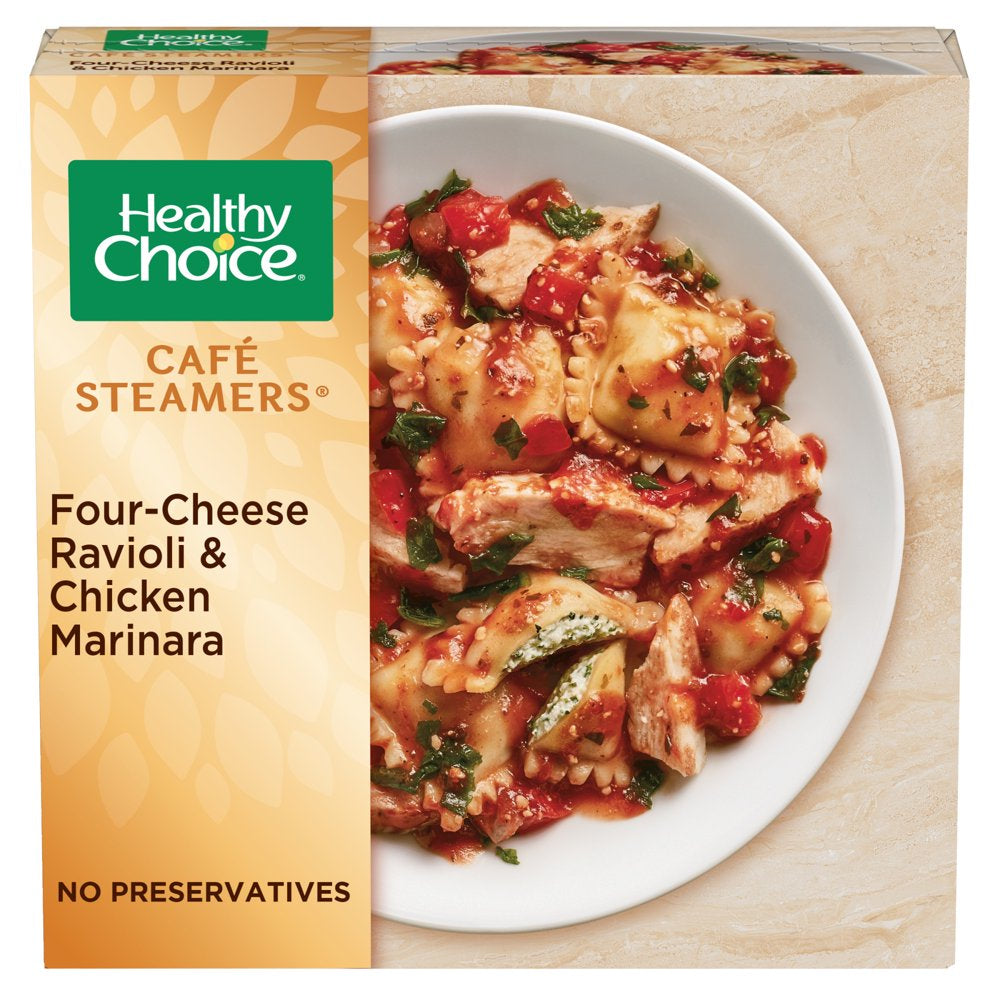 Healthy Choice Café Steamers Four Cheese Ravioli & Chicken Marinara Frozen Meal, 10 Oz. Bowl