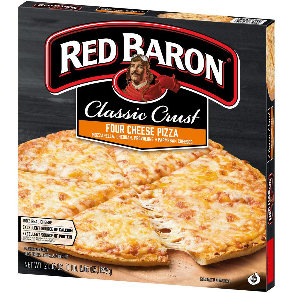 Red Baron Frozen Pizza Classic Crust 4-Cheese, 21.06 Oz