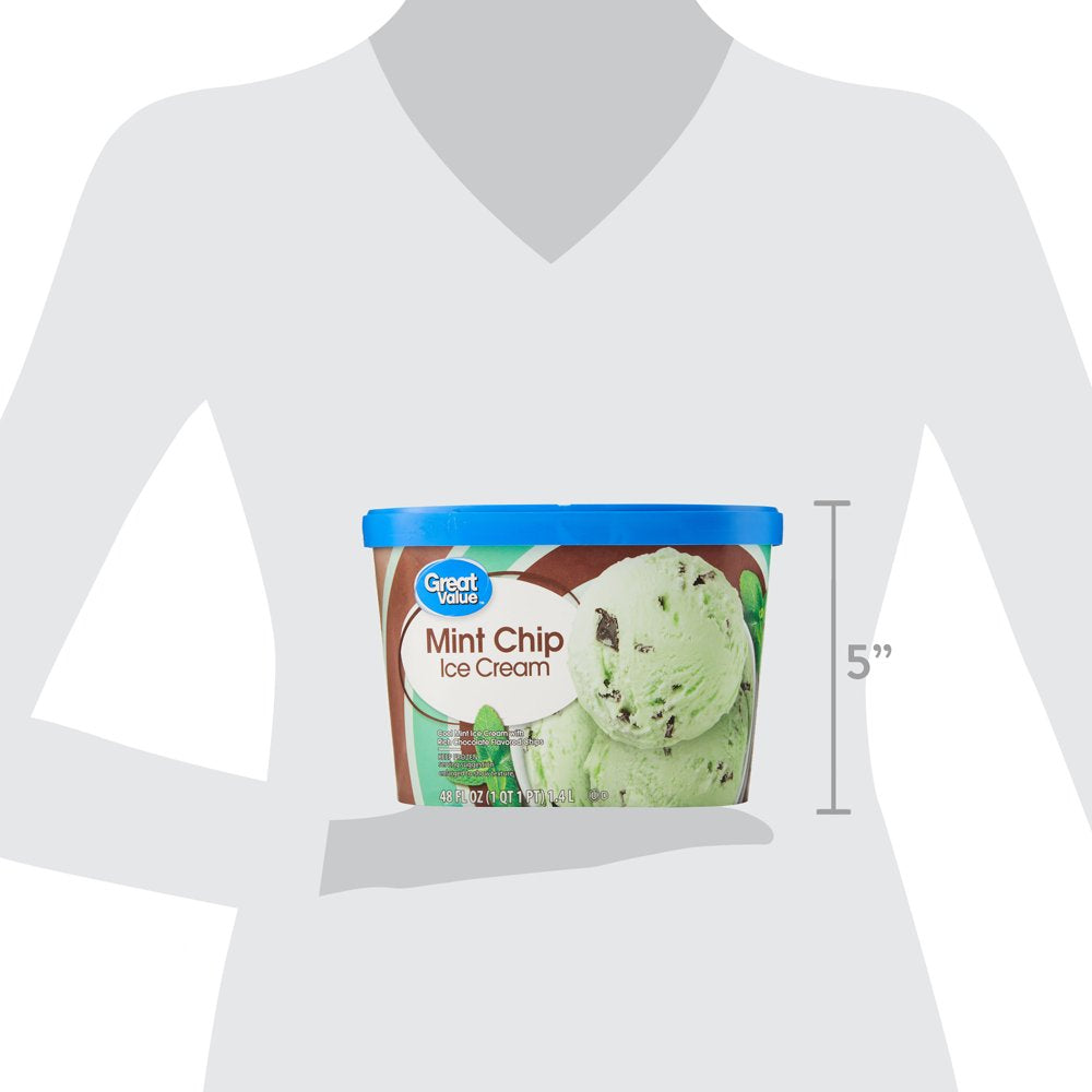 Great Value Mint Chip Ice Cream, 48 Fl Oz