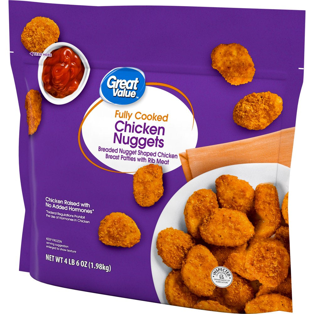 Great Value Breaded Chicken Nuggets, 70 Oz, (Frozen)