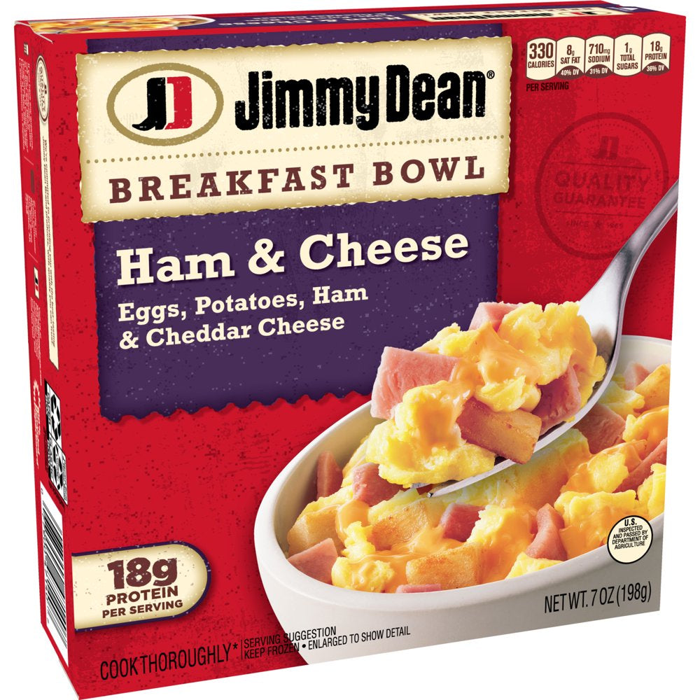 Jimmy Dean Ham & Cheese Breakfast Bowl, 7 Oz (Frozen)