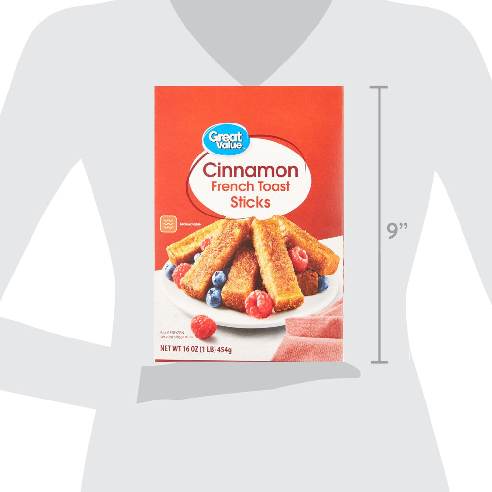 Great Value Cinnamon French Toast Sticks, 16 Oz (Frozen)