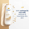 Dove Calming Long Lasting Gentle Women'S Body Wash All Skin Type, Oatmeal and Rice Milk, 20 Fl Oz