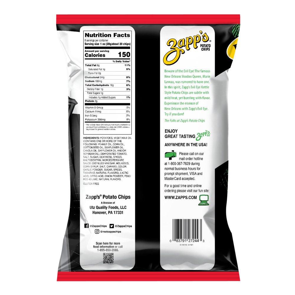 8 Oz Zapp'S Evil Eye New Orleans Kettle Style Potato Chips