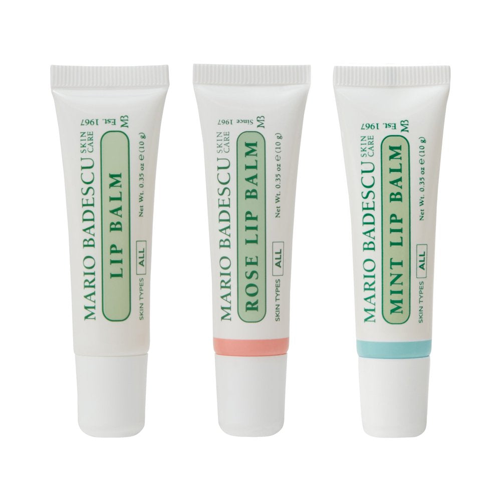 ($24 Value) Mario Badescu Lip Balm Trio Holiday Gift Set, 3 Ct