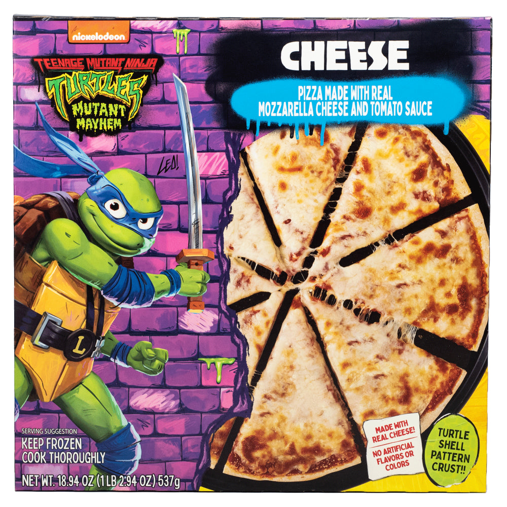 Teenage Mutant Ninja Turtles Cheese Pizza, Turtle Shell Pattern Crust, Marinara Sauce, 18.94Oz (Frozen)