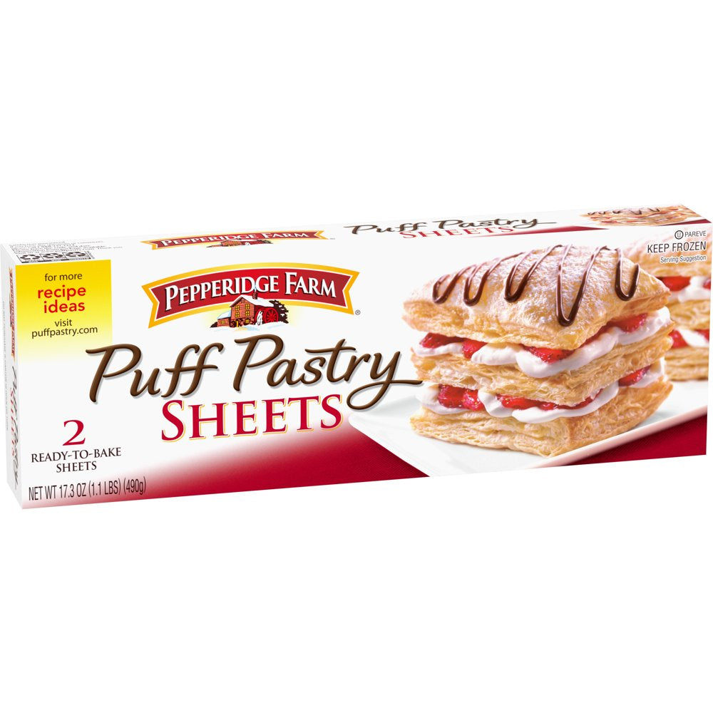 Pepperidge Farm Puff Pastry Frozen Pastry Dough Sheets, 2-Count, 17.3 Oz. Box